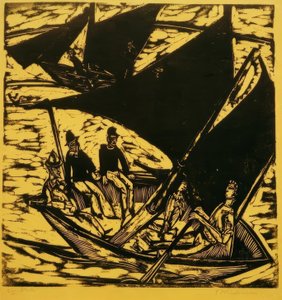 Seilbåter nær Fehmarn av Ernst Ludwig Kirchner