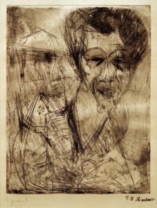 Selvportrett (tegning) av Ernst Ludwig Kirchner