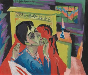 Selvportrett som syk mann (Den syke) av Ernst Ludwig Kirchner