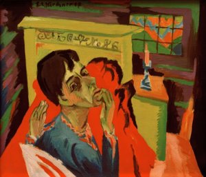 Selvportrett som syk av Ernst Ludwig Kirchner