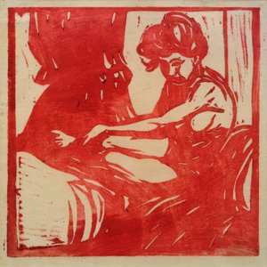 Sittende naken jente av Ernst Ludwig Kirchner