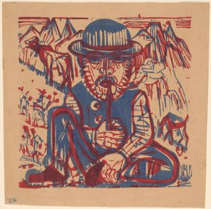 Røykende bonde av Ernst Ludwig Kirchner