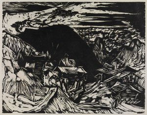 Stafelalp med Altein og Tinzenhorn av Ernst Ludwig Kirchner