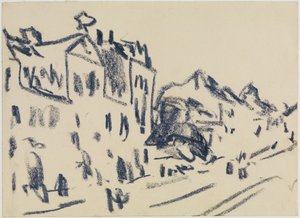 Gate i Dresden av Ernst Ludwig Kirchner