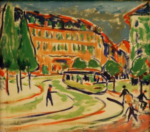 Trikk i Dresden av Ernst Ludwig Kirchner