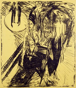 Gatevandrere på Kurfurstendamm av Ernst Ludwig Kirchner
