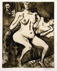 To kvinner, 1907 av Ernst Ludwig Kirchner