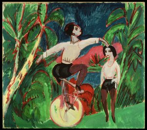 Enhjuling rytter av Ernst Ludwig Kirchner