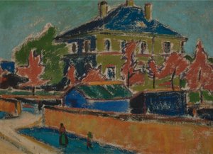 Villa i Dresden, ca. 1910 (olje på lerret) av Ernst Ludwig Kirchner