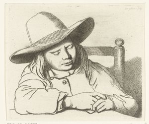 Sovende gutt med hatt av Ernst Willem Jan Bagelaar