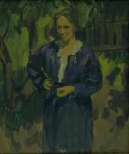 En dame i en hage. Anna Thorup av Ernst Zeuthen