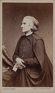 Portrett av komponisten Franz Liszt 1811-1886. av Erwin Hanfstaengl