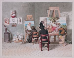 Bernhard Neher og Erwin Speckter i studioet sitt i Roma, av Erwin Speckter av Erwin Speckter