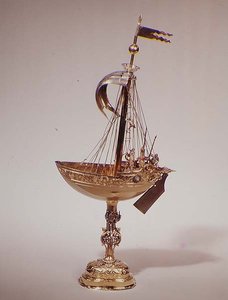 Nef, ca. 1610 (pakke forgylt sølv) av Esaias Zur Linden
