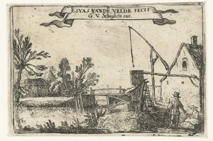 Gård ved en kanal Små landskap (serietittel) av Esaias van de Velde