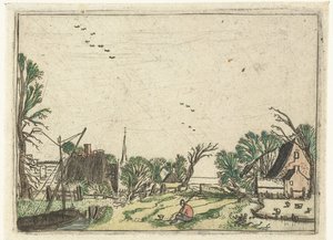 Landsby Små landskap (serietittel) av Esaias van de Velde