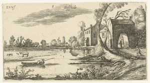 Landskap med elv og porthus Landskap (serietittel) av Esaias van de Velde