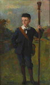 The Young Angler (olje på lerret)