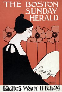 The Boston Sunday Herald - Ladies Want It 24. februar, pub. C. 1900