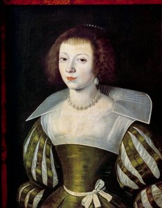 Portrett av et kvinnemaleri tilskrevet Etienne Dumonstier (1574-1603) Søn. 0,6x0,46 m - Portrett av en kvinne. Maleri tilskrevet Etienne Dumonstier (1574-1603) 0,6 x 0,46 m Louvre-museet, Paris av Etienne (attributed) Dumonstier