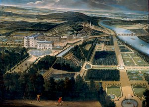 Generelt utsikt over slottet og hagene til Saint Cloud (Saint-Cloud) maleri av Etienne Allegrain (1644-1736) 1675 Sun. 3, x3,83 m Versailles, Musee du Chateau - utsikt over slottet og hagen til Saint Cloud (Frankrike) - Paiting av Etienne Allegrain (1644-1