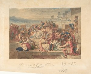Priam og hans familie sørger over Hectors død, n.d.