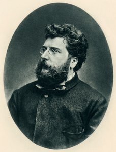 Portrett av George Bizet (1838-1875) fransk komponist - Fotogravering av et fotografi av Etienne Carjat (1828-1906) - Komponist Georges Bizet - Fotogravering av Etienne Carjat
