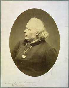 Portrett av Honore Daumier (1808-79) 1861 (albumtrykk) av Etienne Carjat