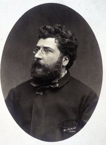 Portrett av komponisten Georges Bizet. av Etienne Carjat