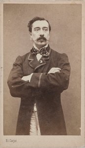 Portrett av maleren Alfred Stevens 1828-1906, ca. 1870. av Etienne Carjat