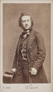 Portrett av fiolinisten og komponisten Camillo Sivori 1815-1894. av Etienne Carjat