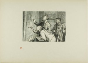 Maleriutstillingen fra 1868: Å gi den siste berøring av Etienne Carjat