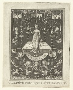 Perspektiv PERSPEKTIV (serietittel) Fire liberale kunster, perspektivet og arkitekturen, representert av kvinner (senere versjon) (serietittel) av Etienne Delaune