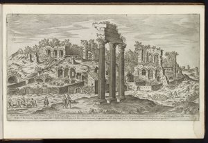 Palatijn til Roma Bouwwerken uit de oudheid (serietittel) Restene av det gamle Roma samlet og fotografert i perspektiv av Stefano Du Perac Parisino (serietittel på objekt) av Etienne Duperac