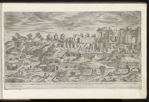 Palatijn til Roma Bouwwerken uit de oudheid (serietittel) Restene av det gamle Roma samlet og fotografert i perspektiv av Stefano Du Perac Parisino (serietittel på objekt) av Etienne Duperac