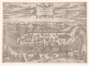 Pavelig fest på Testaccio i Roma i 1534 La festa di Testaccio fatta i Roma (tittel på objekt)