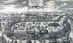 Dupérac Testaccio-festivalen 1554 av Etienne Duperac