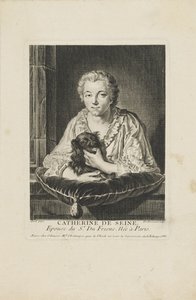 Portrett av skuespillerinnen Madame Quinault-Dufresne 1705-1767, ca. 1750.