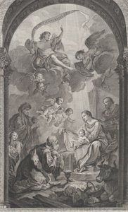 The Chapel of the Foundlings in Paris: Magi Gaspard and Melchior adoring the E..., 1752.
