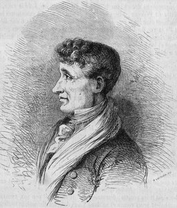 Portrett av Joseph Joubert (1754-1824), fransk forfatter. Gravering av Bocour i "" Le Magasin pittoreske""