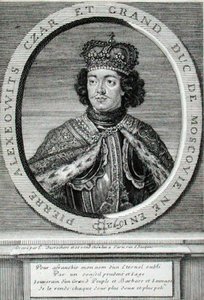 Peter I (1672-1725) (gravering)