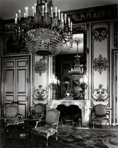 Interiøret i Hotel d'Evreux (nå Palais de l'Elysee), Paris: den store salongen. Arkitektur av Etienne Louis Boullee (Etienne-Louis Boullee), fransk arkitekt (1728-1799). av Etienne Louis Boullee
