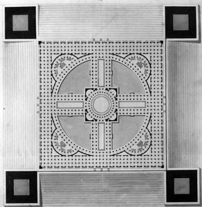Kart over det kommunale palasset - E.L. Boullee.