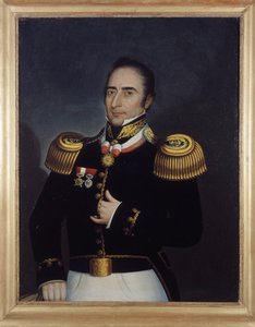 Portrett av Andre Hipolito (Hyppolite) Bouchard, som deltok i revolusjonen av Bouenos-Ayres 25. mai 1810, av Etienne Prosper Berne-Bellecour (eller Bernet-Bellecour: 1838 - 1910)