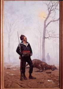 Soldat fra marineinfanteriet i 1876 Maleri av Etienne Berne Bellecour (1838-1910)