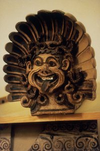 Antefiks i form av et Gorgons-hode (terrakotta) av Etruscan