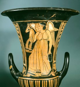 Calyx-krater (stor vase) av Berkeley Painter som viser en bevinget ånd. Etruskisk sivilisasjon, 4. århundre f.Kr. av Etruscan