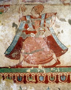 Danser med lang tunika (Detalj av freskomaleri, 520 f.Kr.) av Etruscan