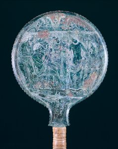 Gravert bronsespeil, fra Todi (Umbria). Etruskisk sivilisasjon, 4. århundre f.Kr. av Etruscan