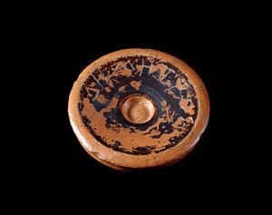 Etruskisk sivilisasjon: terrakottaskjærende fragment dedikert til gudinnen Demeter 550-530 f.Kr. - Fra Gravisca, Italia av Etruscan